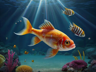 Naklejka premium under the sea