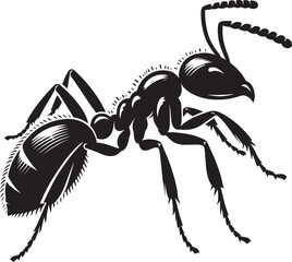 Ant insect Silhouette vector illustration isolated on a white background
