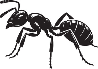 Ant insect Silhouette vector illustration isolated on a white background