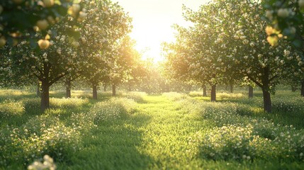 Naklejka premium Orchard Sunset.