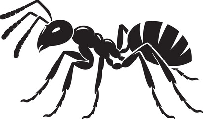 Ant insect Silhouette vector illustration isolated on a white background