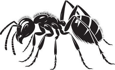 Ant insect Silhouette vector illustration isolated on a white background