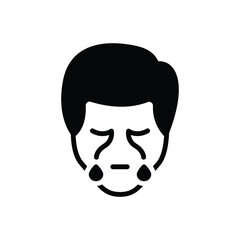 Black  solid icon for streaming eye