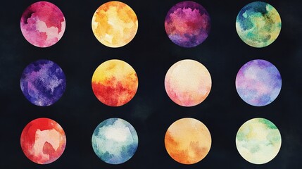 Obraz premium Pictures of moon with different filters taken in Lithuania