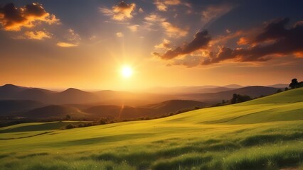 Obraz premium sunrise in the mountains