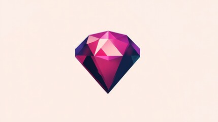 modern, geometric logo featuring a faceted gem