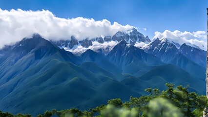 Fototapeta premium panorama of the mountains of caucasus