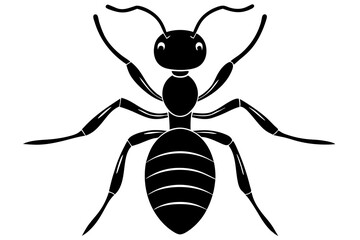 ant icon, ordinary ant, ant silhouette vector