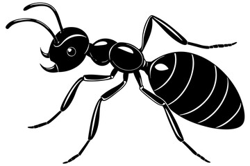 ant icon, ordinary ant, ant silhouette vector