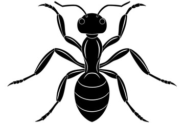 ant icon, ordinary ant, ant silhouette vector