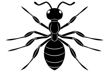 ant icon, ordinary ant, ant silhouette vector