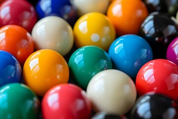 colorful billiard ball background