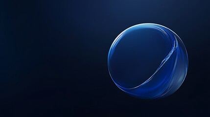 Abstract Blue Sphere on a Dark Background