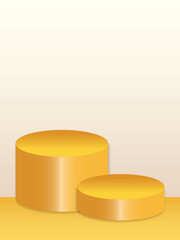 yellow podium background for product presentation vector illustration