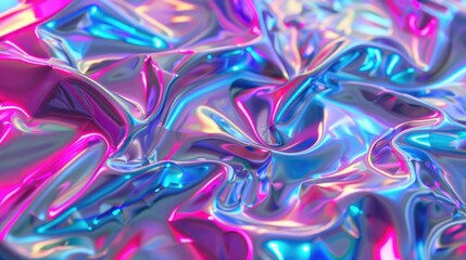 Sci-fi inspired holographic foil background with a retro 90s digital fabric design, perfect for futuristic visuals.