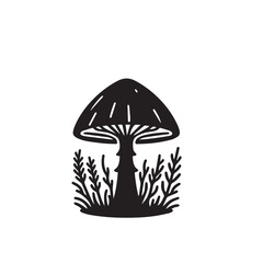 Mushroom vector design. Mushroom logo, icon design. Mushroom illustration isolated on white background.