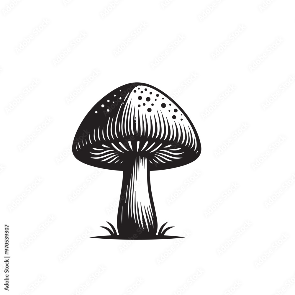 Wall mural mushroom vector design. mushroom logo, icon design. mushroom illustration isolated on white backgrou