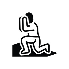 Black solid icon for cardio