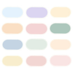 Pastel color collection of speech bubble illustrations