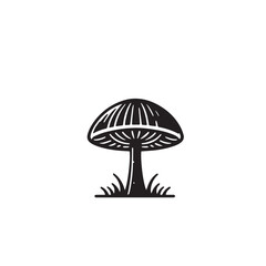 Mushroom vector design. Mushroom logo, icon design. Mushroom illustration isolated on white background.