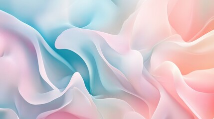 Obraz premium Dreamy Pastels: Create an abstract background with a dreamy pastel color scheme, blending soft hues and gentle shapes to evoke a sense of calm and tranquility