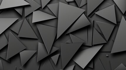 Fototapeta premium A textured background featuring overlapping black triangles, creating a modern and abstract design.