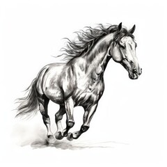 the AI Image Generator, Bay big horse isolated