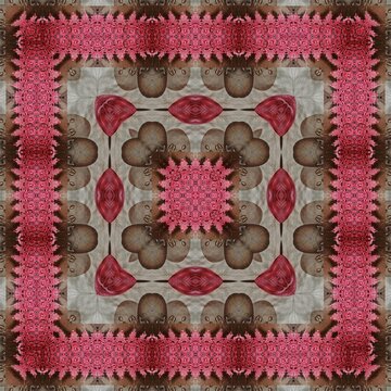 Embroidery and batik design concept. Antique art for clothing print, sublimation block etc. New trendy wallpaper, cover photo, interior decoration idea. Abstract pattern for the carpet background