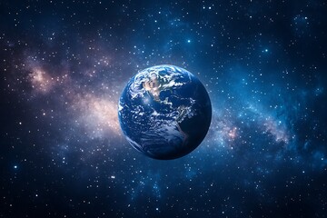 Fototapeta premium Earth stars and galaxy abstract background