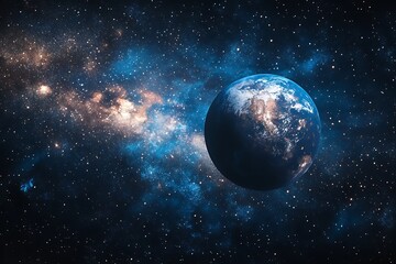 Obraz premium Earth stars and galaxy abstract background