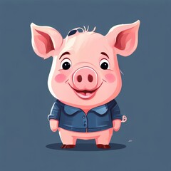 Fototapeta premium the AI Image Generator, Cute Childish Piggy