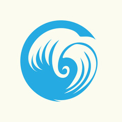 wave logo vector