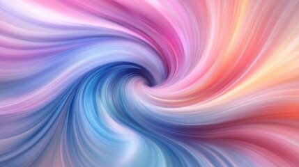 Obraz premium Dynamic swirling rainbow colors blending seamlessly into a soft pastel background, creating a vibrant and mesmerizing effect