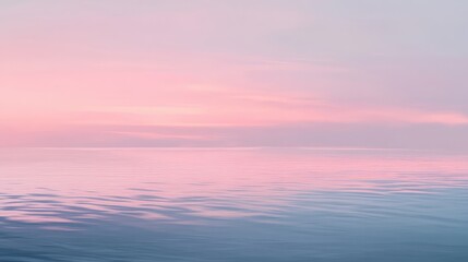Obraz premium peaceful sky with soft, pastel colors at dawn, stretching over a tranquil sea