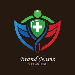 Vector medical care icon and health care service