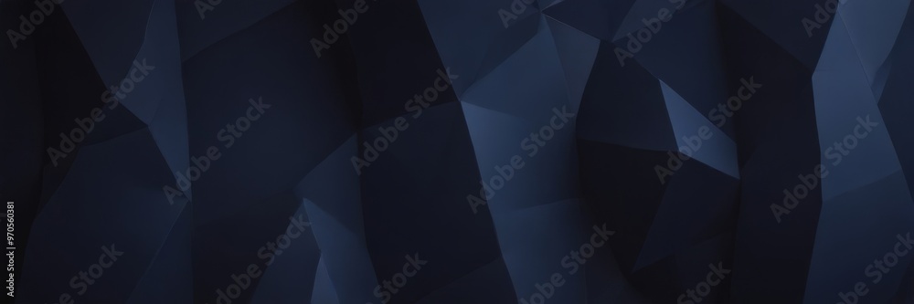 Aufkleber a dark blue abstract background composed of various shades of blue triangles, creating a sense of depth and complexity.