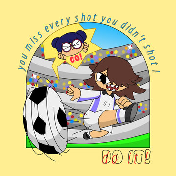 Footie Frivy Soccer Shooting Mascot Character and Illustration