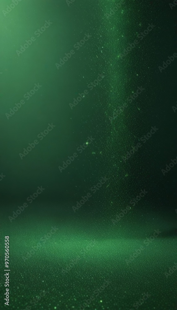 Poster a dark green background with a subtle glow of green light, creating a sense of depth and dimension. The image is devoid of any discernible text or countable objects,