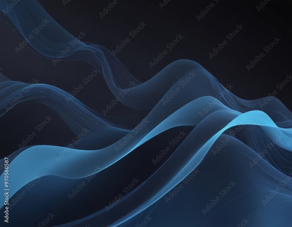 Aufkleber a dark blue wave-like pattern with a subtle gradient effect, creating a sense of movement and fluidity.