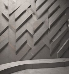 Obraz premium a geometric pattern of intersecting diagonal lines on a concrete wall, creating a visually striking and textured surface.