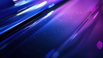 A vibrant abstract background featuring smooth, reflective surfaces with colorful lights and subtle sparkles.