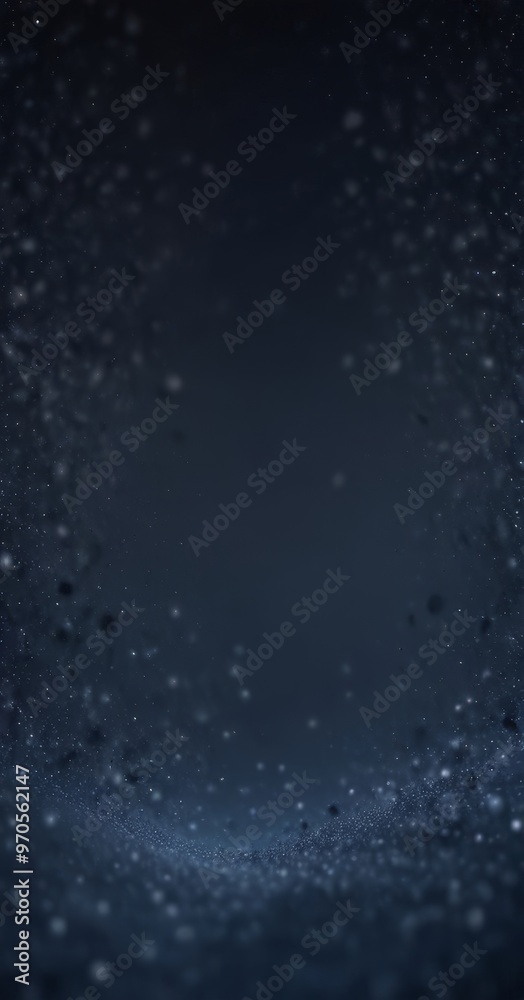 Poster a dark, starry night sky with a multitude of small, white dots scattered across the frame, creating a sense of depth and dimensionality.