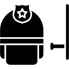 Baton And Police Helmet Icon