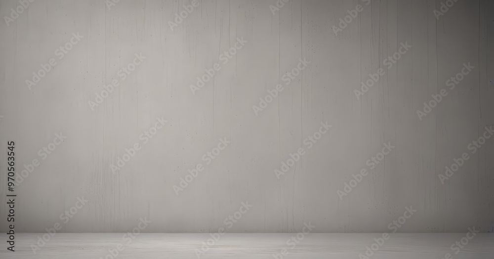 Poster A plain, gray wall with a horizontal line running across it.