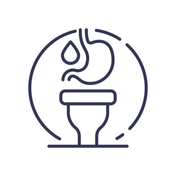 stomach and toilet outline icon clip art preview