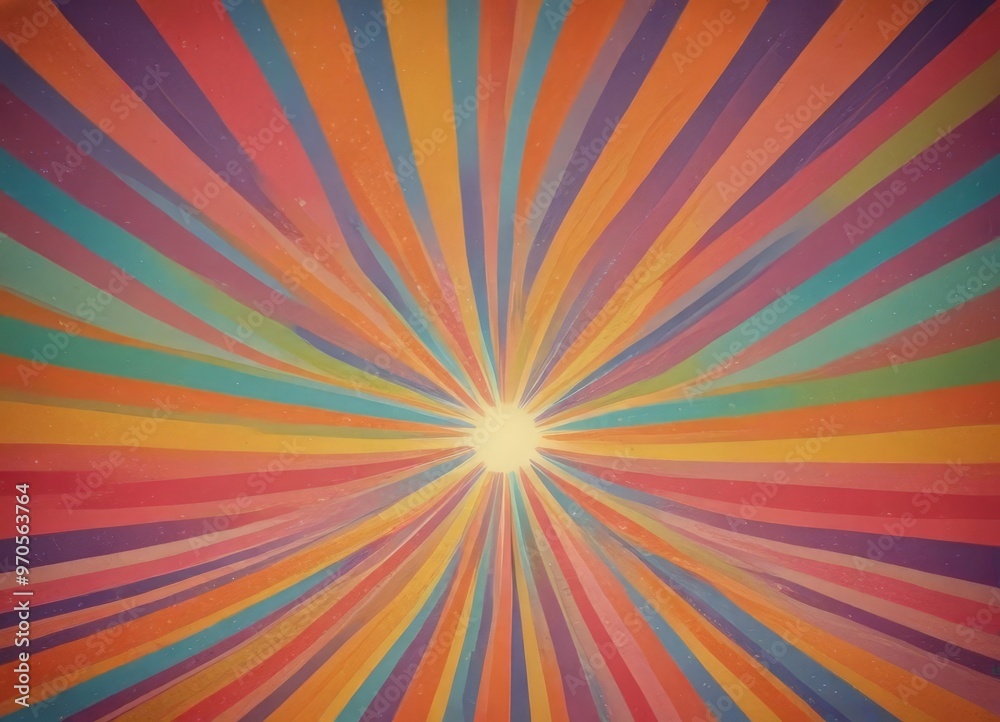 Leinwandbilder a vibrant, abstract background with a radial pattern of colorful lines radiating outwards from a central point, creating a sense of depth and dimension.