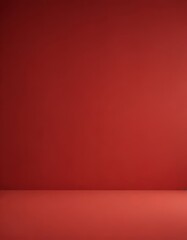 A red wall with a horizontal line in the center, creating a sense of depth and perspective.