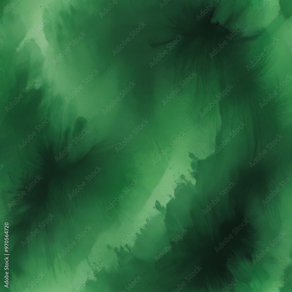 Fototapete a vibrant abstract pattern with a mix of green and black colors, resembling a watercolor painting. The pattern is composed of various shapes and splashes of color, creating