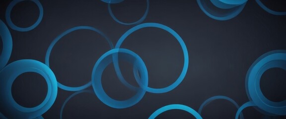a dark background with a repeating pattern of blue circular shapes, creating a sense of depth and movement.