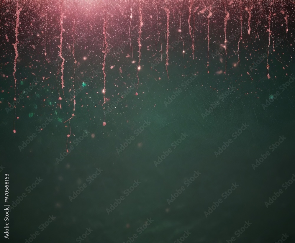 Aufkleber a dark green background with a pink and red gradient effect, resembling a waterfall or waterfall-like pattern. The image is slightly blurred, creating a sense of movement